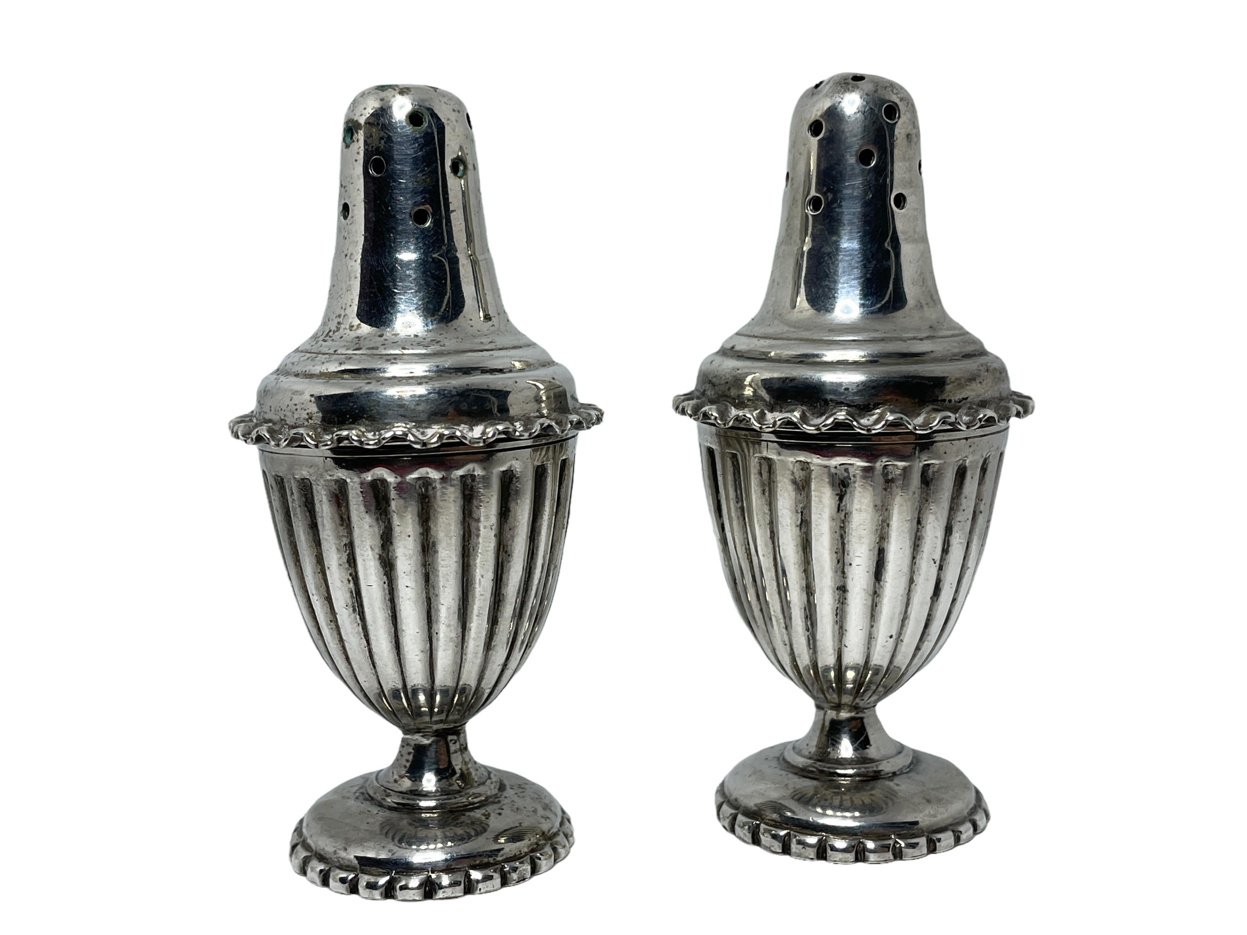 A beautiful silver plated pair of Salt & Pepper shaker, vintage Sweden. Nice addition to every table. Some patina, but this is old-age.
Found at an Estate sale in Stockholm, Sweden.

