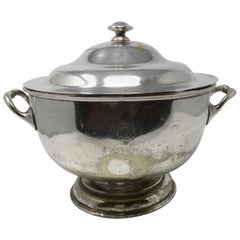 Vintage Silver Plate Silver Soldered Soup Tureen, "Ind Coope Hotels"