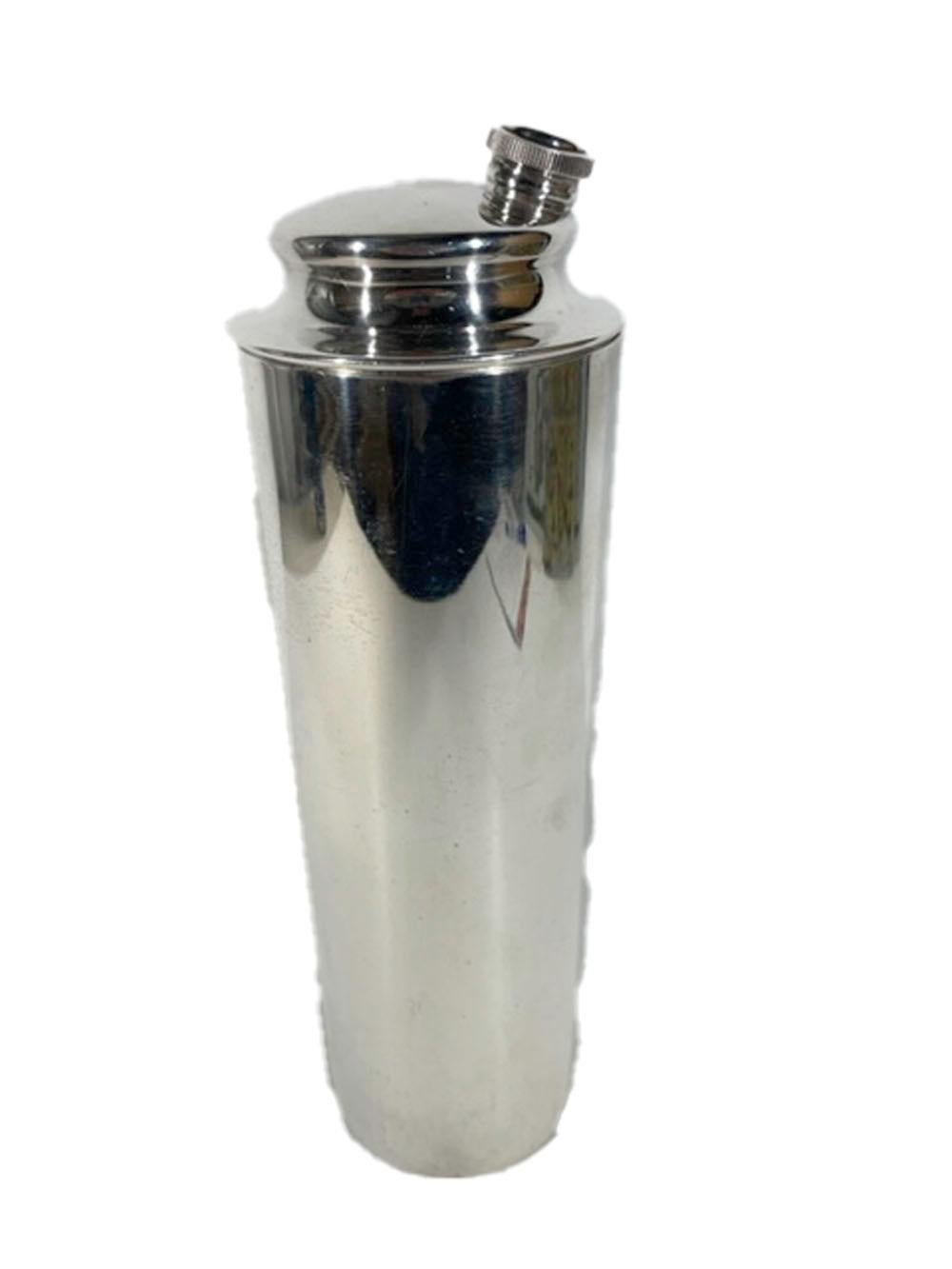 Vintage Silver Plate Skyscraper Cocktail Shaker by English Silver Mfg Corp 1
