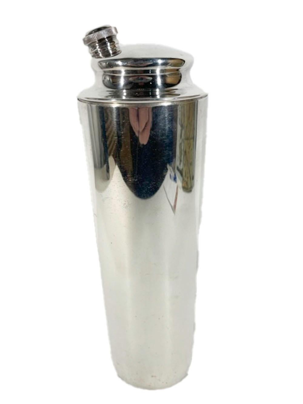 Vintage Silver Plate Skyscraper Cocktail Shaker by English Silver Mfg Corp 2