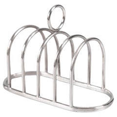 Vintage Silver Plate Toast Rack Letter Holder, circa 1950