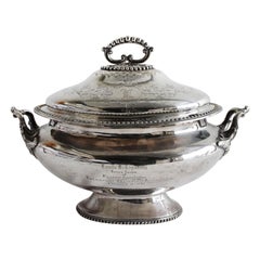 Vintage Silver Plate Tureen Award Louis Lipstone, 1945