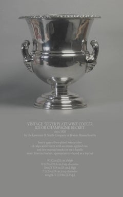 Vintage Silver Plate Wine Cooler or Champagne Bucket, circa 1920