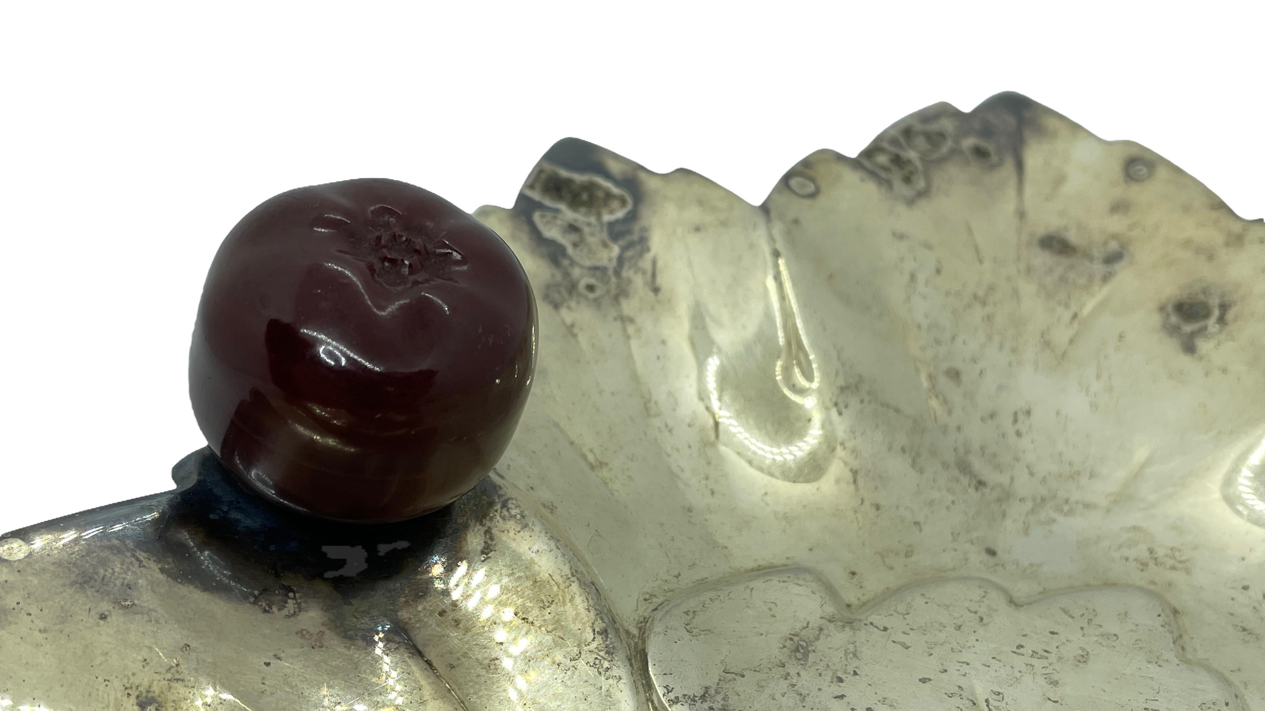Frutero de bellota chapado en plata vintage, Suecia Metal en venta