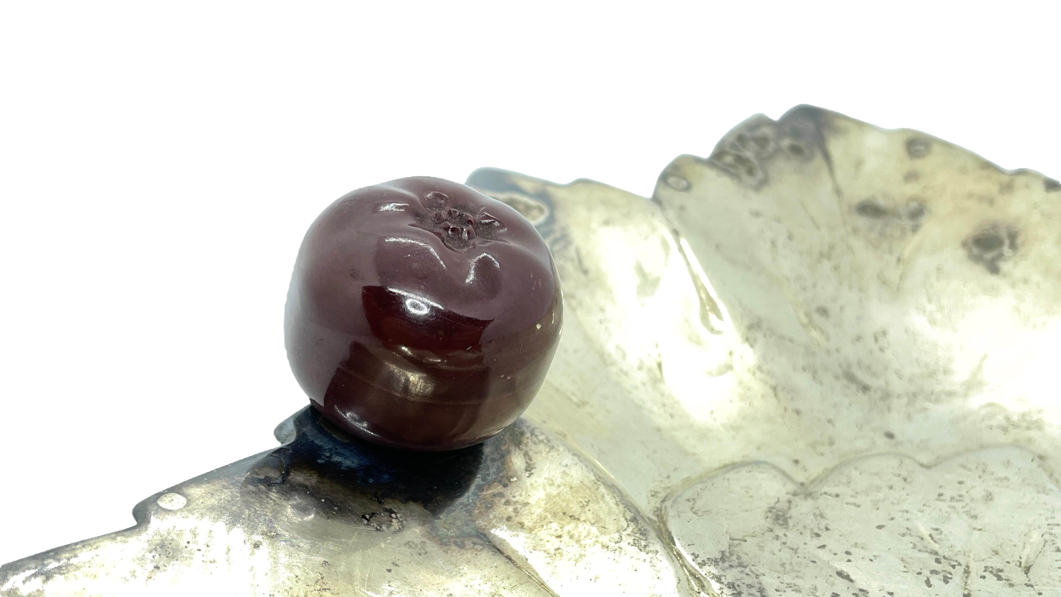 Frutero de bellota chapado en plata vintage, Suecia en venta 1