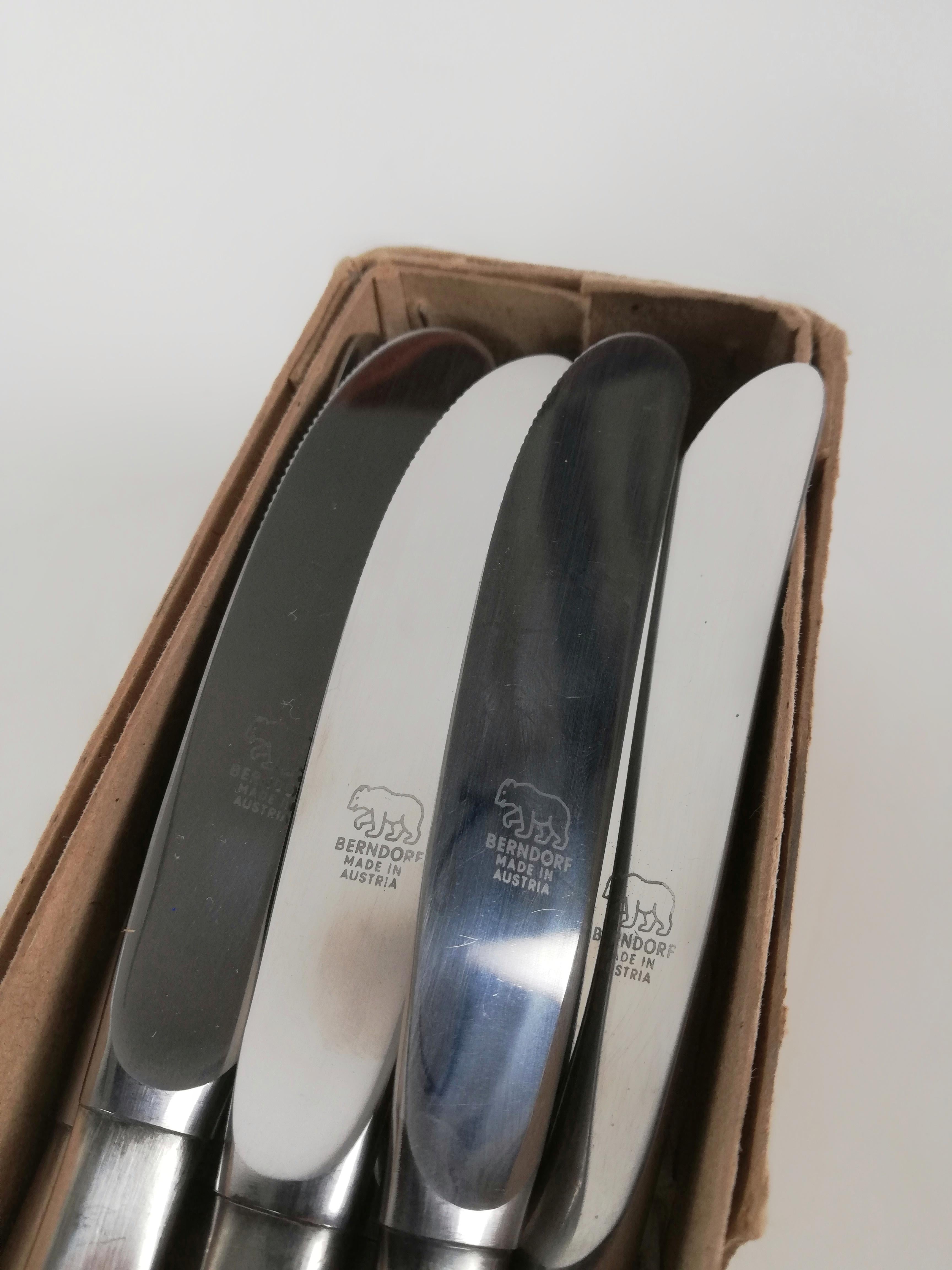 Vintage Silver-Plated Alpacca Cutlery Set by Berndorf, Austria, 1964, Set of 49 3