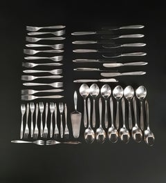 Vintage Silver-Plated Alpacca Cutlery Set by Berndorf, Austria, 1964, Set of 49
