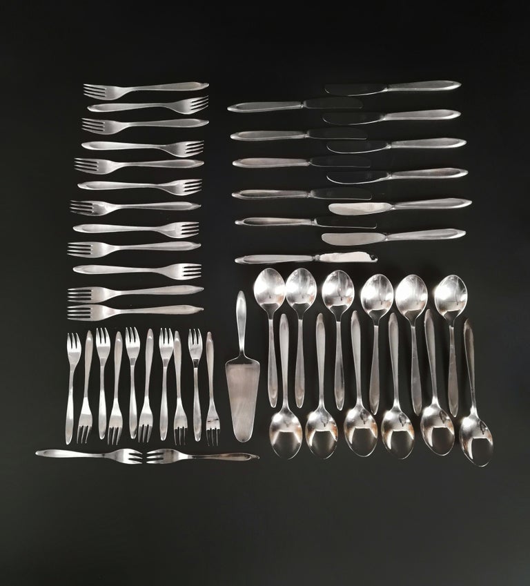 Vintage Silver-Plated Alpacca Cutlery Set by Berndorf, Austria, 1964 ...