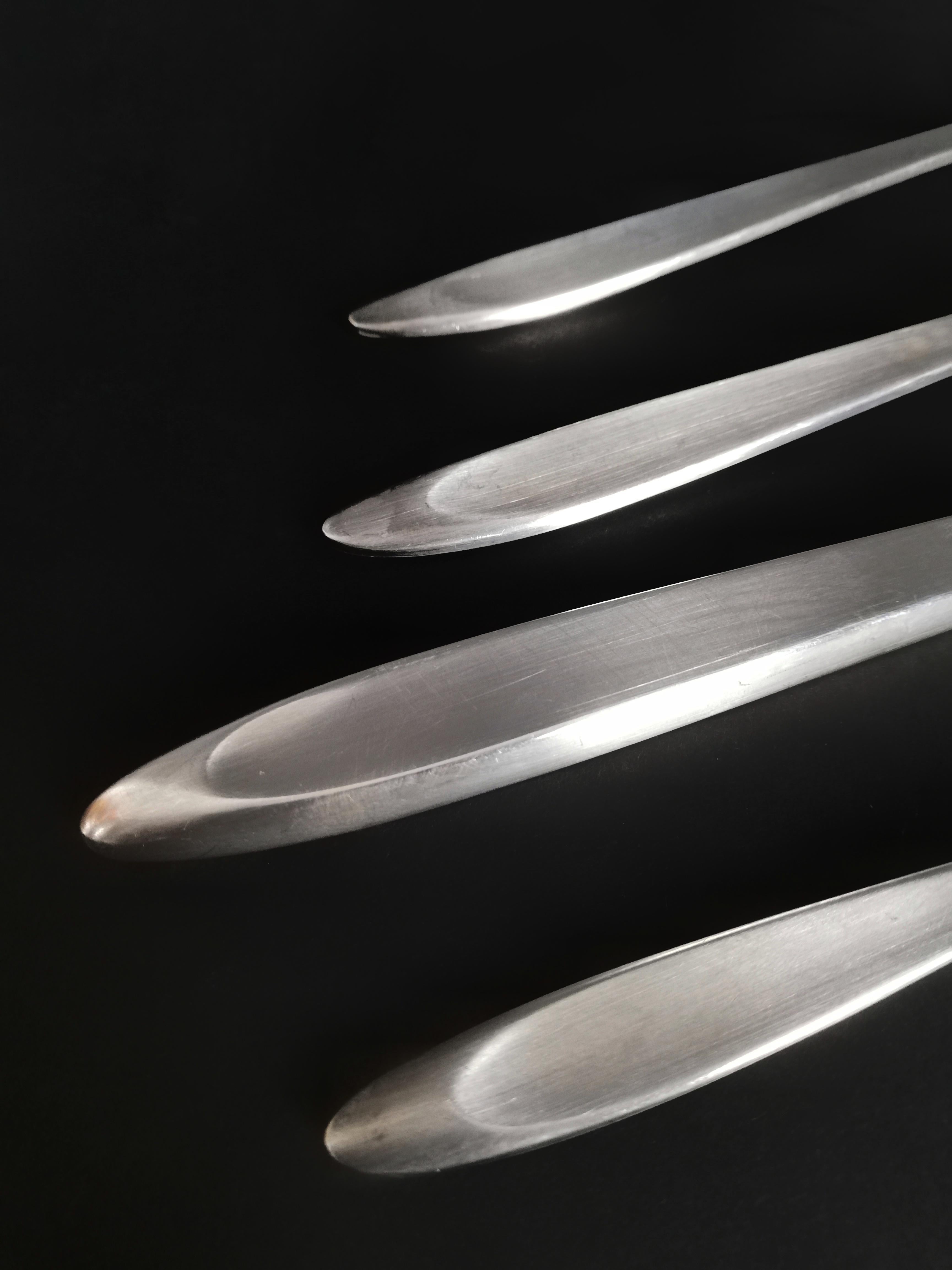 Vintage Silver-Plated Alpacca Cutlery Set by Berndorf, Austria, 1964, Set of 49 In Good Condition In Roma, IT