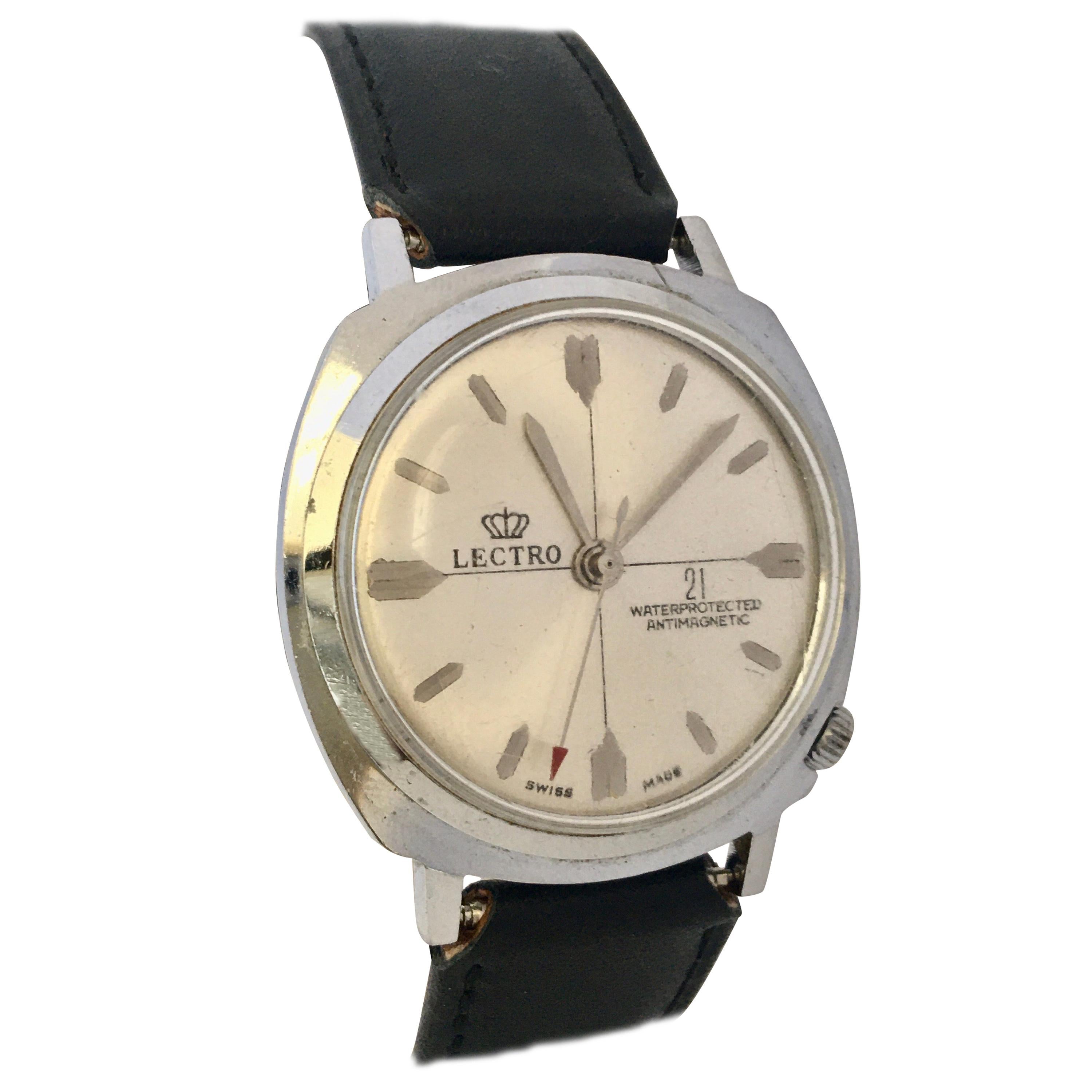 Vintage 1940s Silver Plated and Stainless Steel Marcaseed Ladies Cocktail Watch at 1stDibs