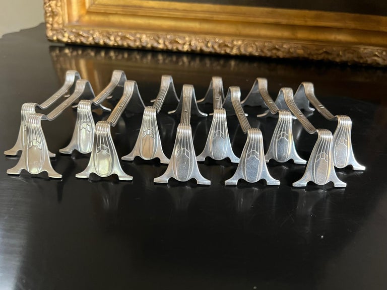 Vintage Silver Plated Art Deco Knife Rests-Set of 12 For Sale at 1stDibs