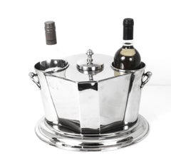 Vintage Silver Plated Art Deco Style Wine Cooler Ice Bucket 20th C