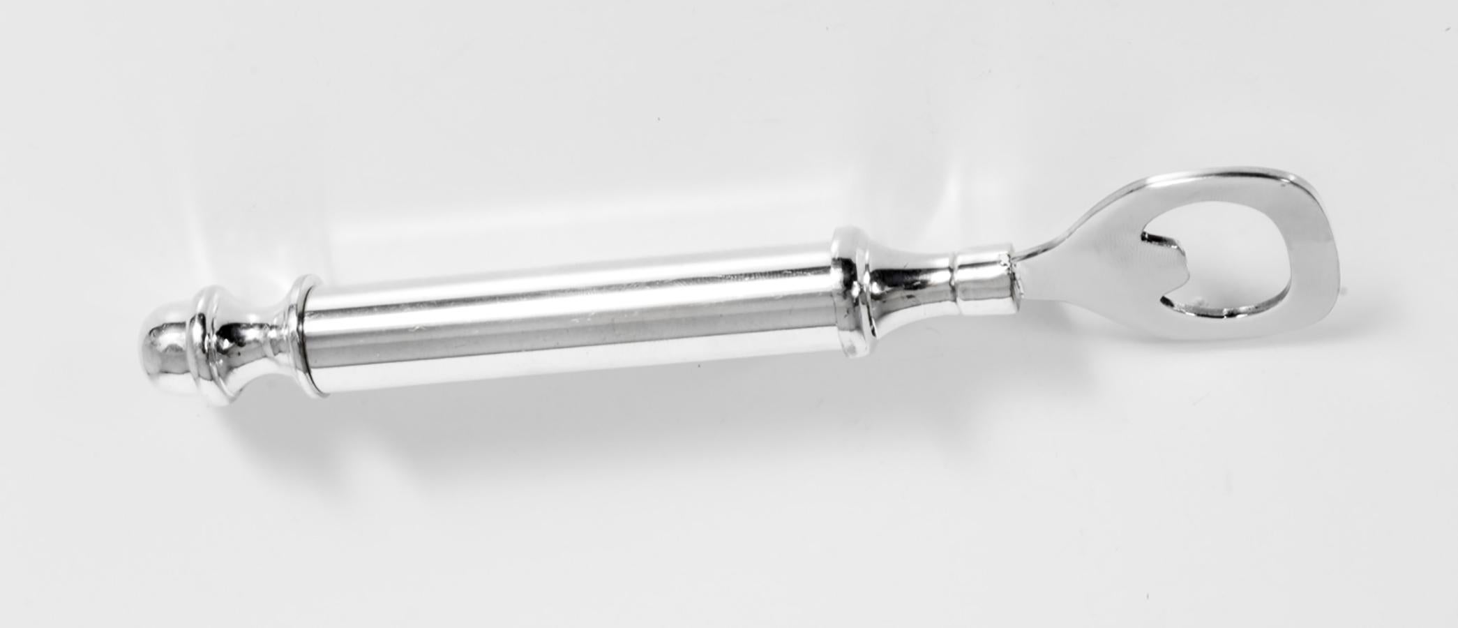 Set di accessori da bar d'epoca placcati in argento Apribottiglie cavatappi 20° secolo in vendita 1