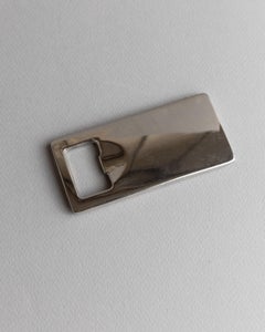 Vintage Silver-Plated Bottle Opener Design Space Age Italie, 1970