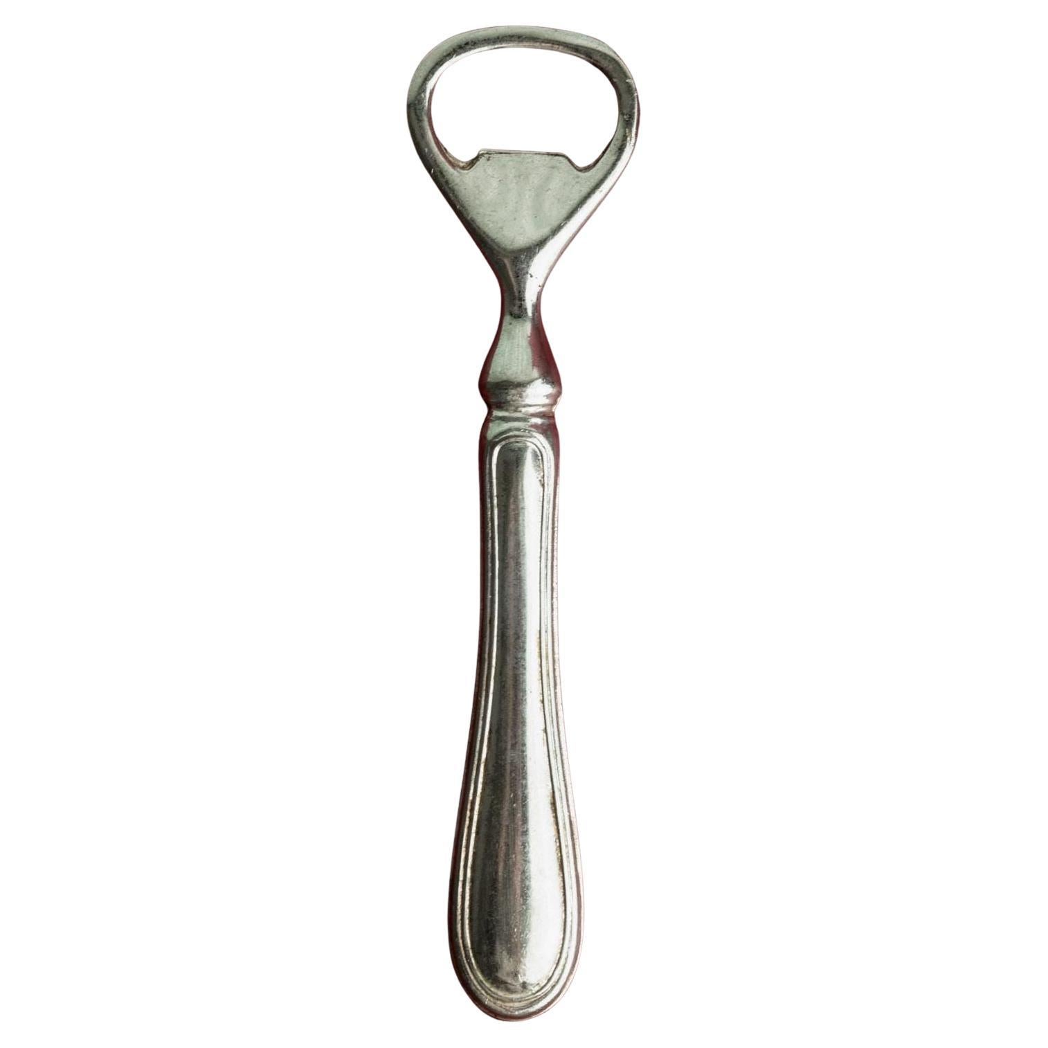 Vintage Silver Plated Bottle Opener with Classic Minimal Design, 1960s