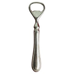 Vintage Silver Plated Bottle Opener with Classic Minimal Design, 1960s