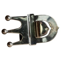 Versilberter Vintage-Flaschenöffner mit kronenförmigem Design, Italien, 1980er Jahre