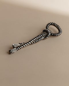 Vintage Silver Plated Bottle Opener with Rope Shape, 1940s