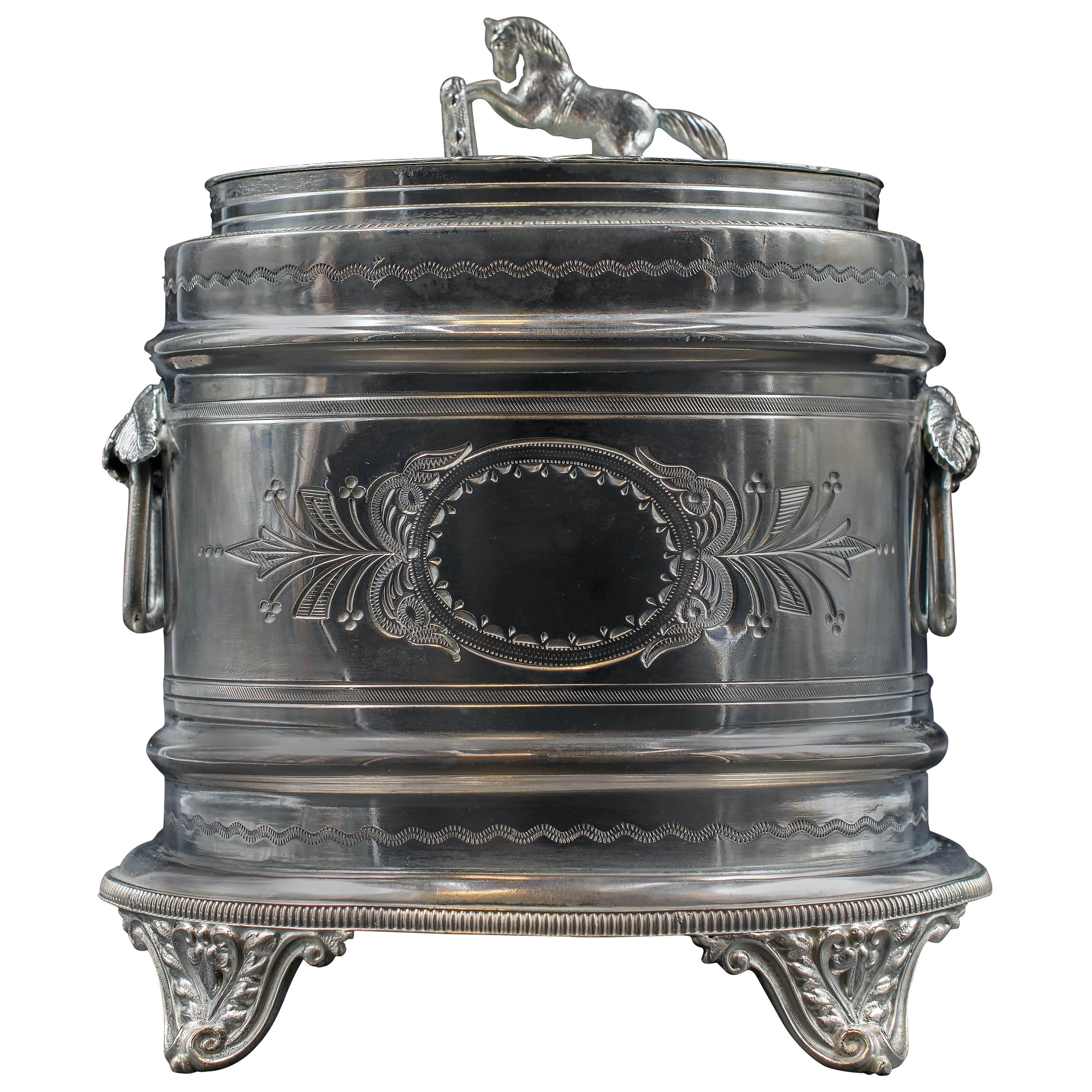Vintage Silver Plated Box by Domney and Brown Birmingham, England, 19th Century For Sale