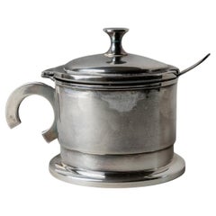 Versilberte Vintage-Dose mit Deckel - Art Deco, Marmelade, Parmesan oder Zucker, Italien 30er Jahre