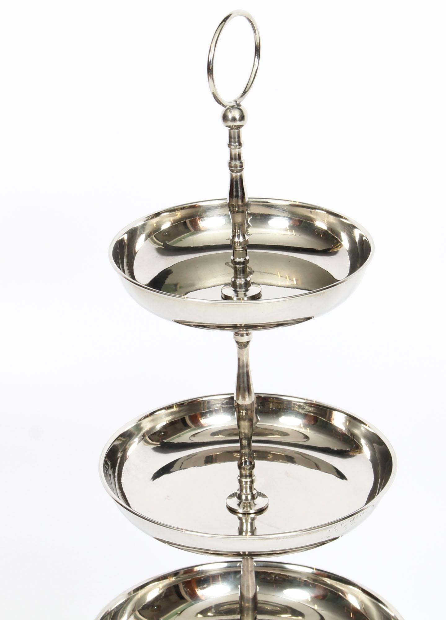 vintage silver plated cake stand