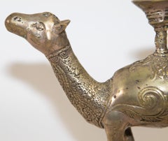 Vintage Silver Plated Camel Form Candle Holder