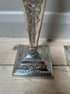 Vintage Silver-Plated Candle Sticks, C. 1960