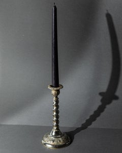 Vintage Silver Plated Candleholder with Twisted Victorian Design, England, 1940s