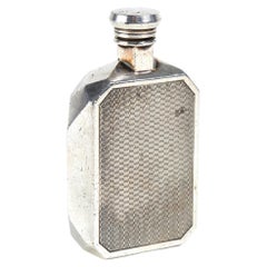 Vintage Silver plated car Radiator Hip Flask by James Dixon