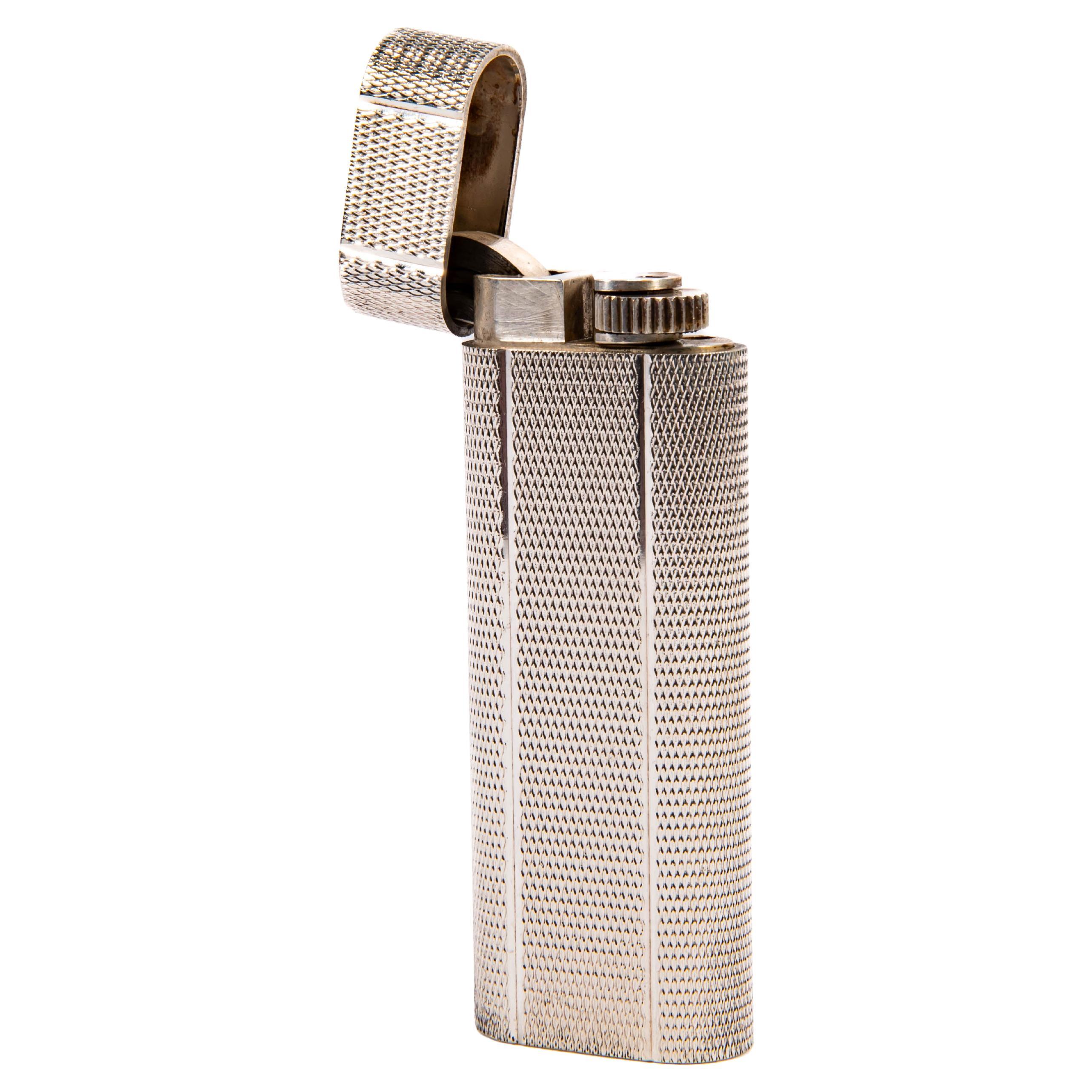 Vintage Silver Plated CARTIER Les Must Lighter 1970s