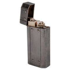 Vintage Silver Plated CARTIER Santos Mini Lighter 1980s