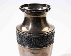 Vintage Silver-Plated Classical Urn Vase, 1960s