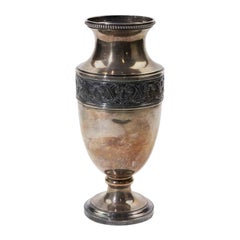 Vintage Silver-Plated Classical Urn Vase, 1960s