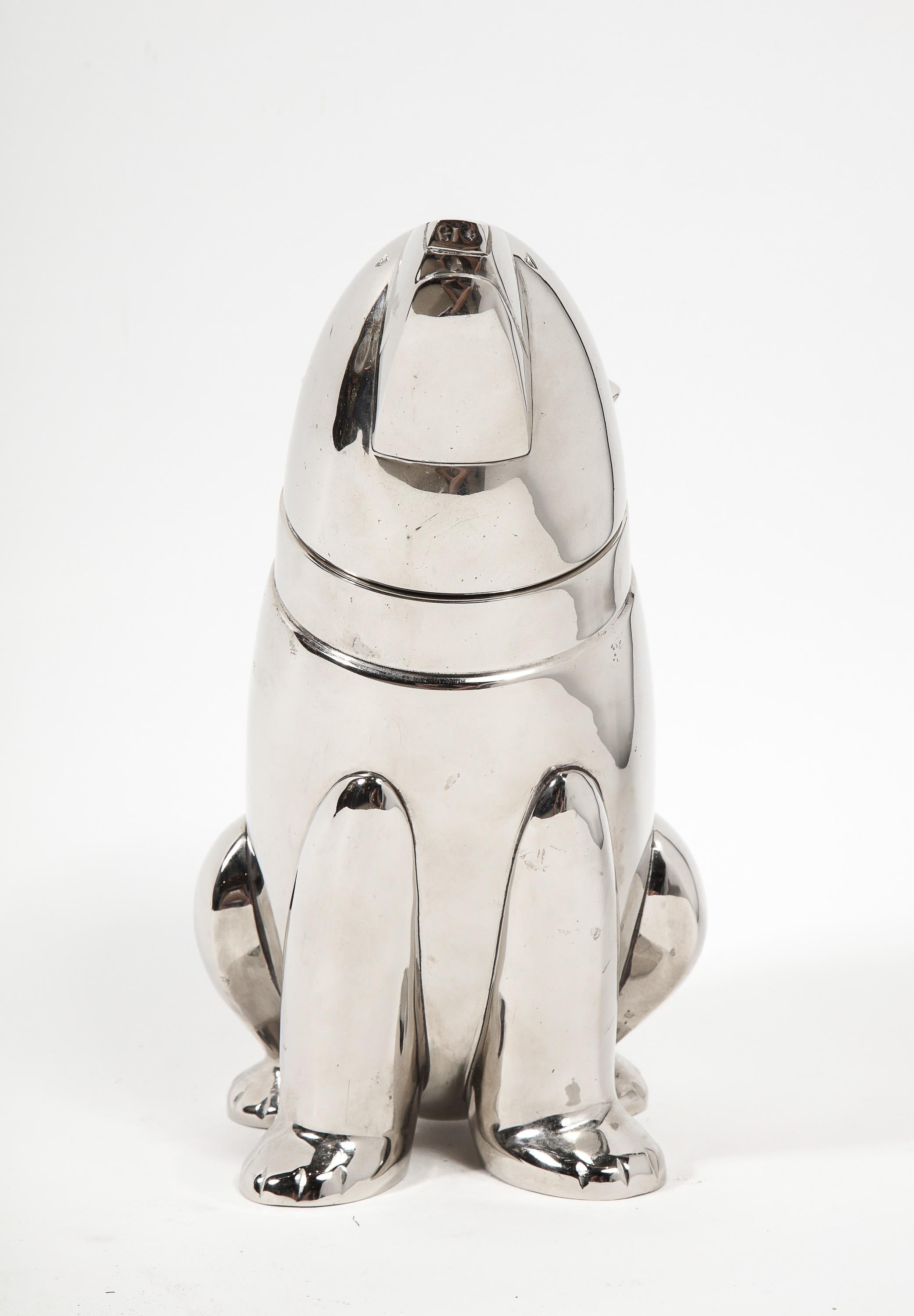 Vintage Silver Plated Cocktail Shaker in the Form of a Polar Bear 8