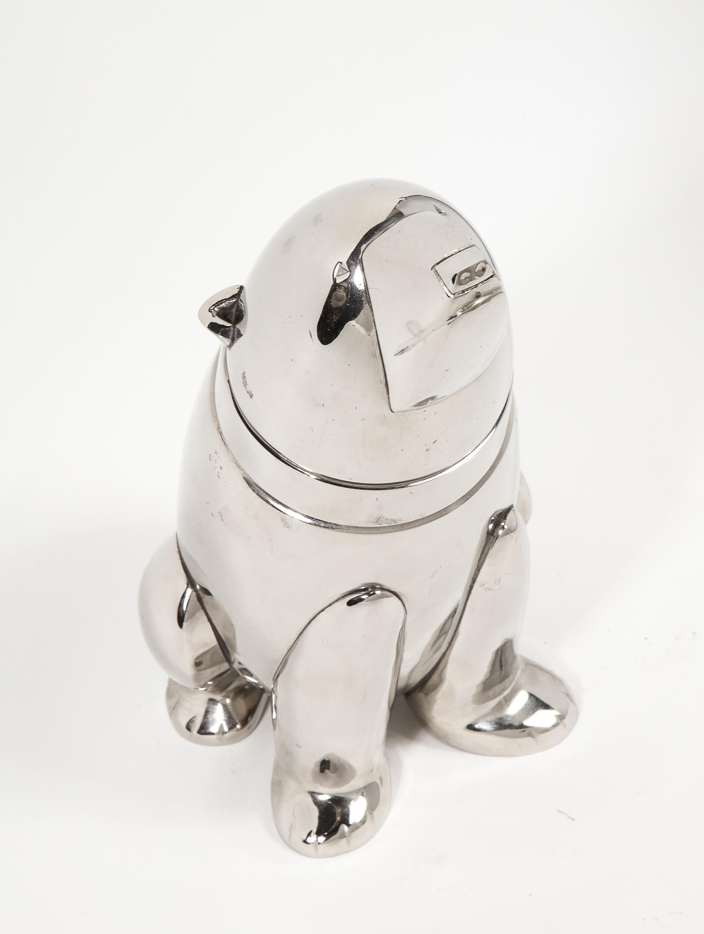 American Vintage Silver Plated Cocktail Shaker in the Form of a Polar Bear