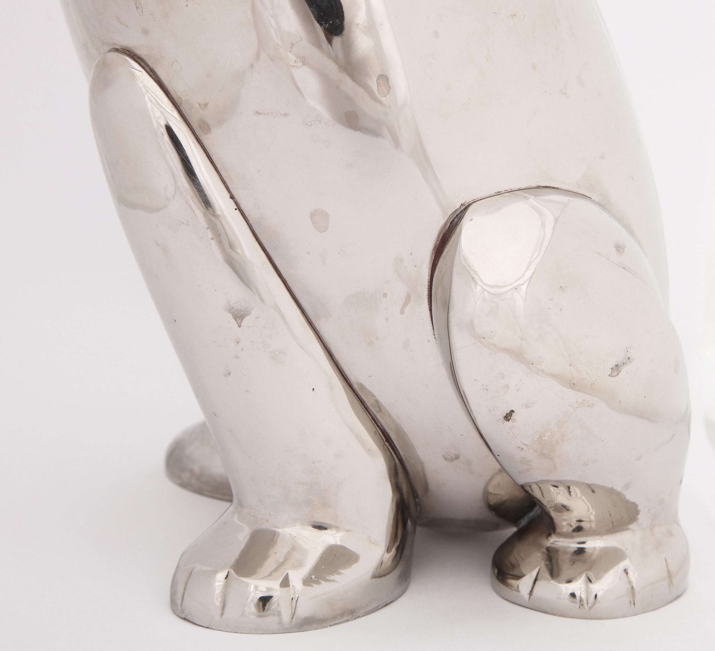 Vintage Silver Plated Cocktail Shaker in the Form of a Polar Bear 4