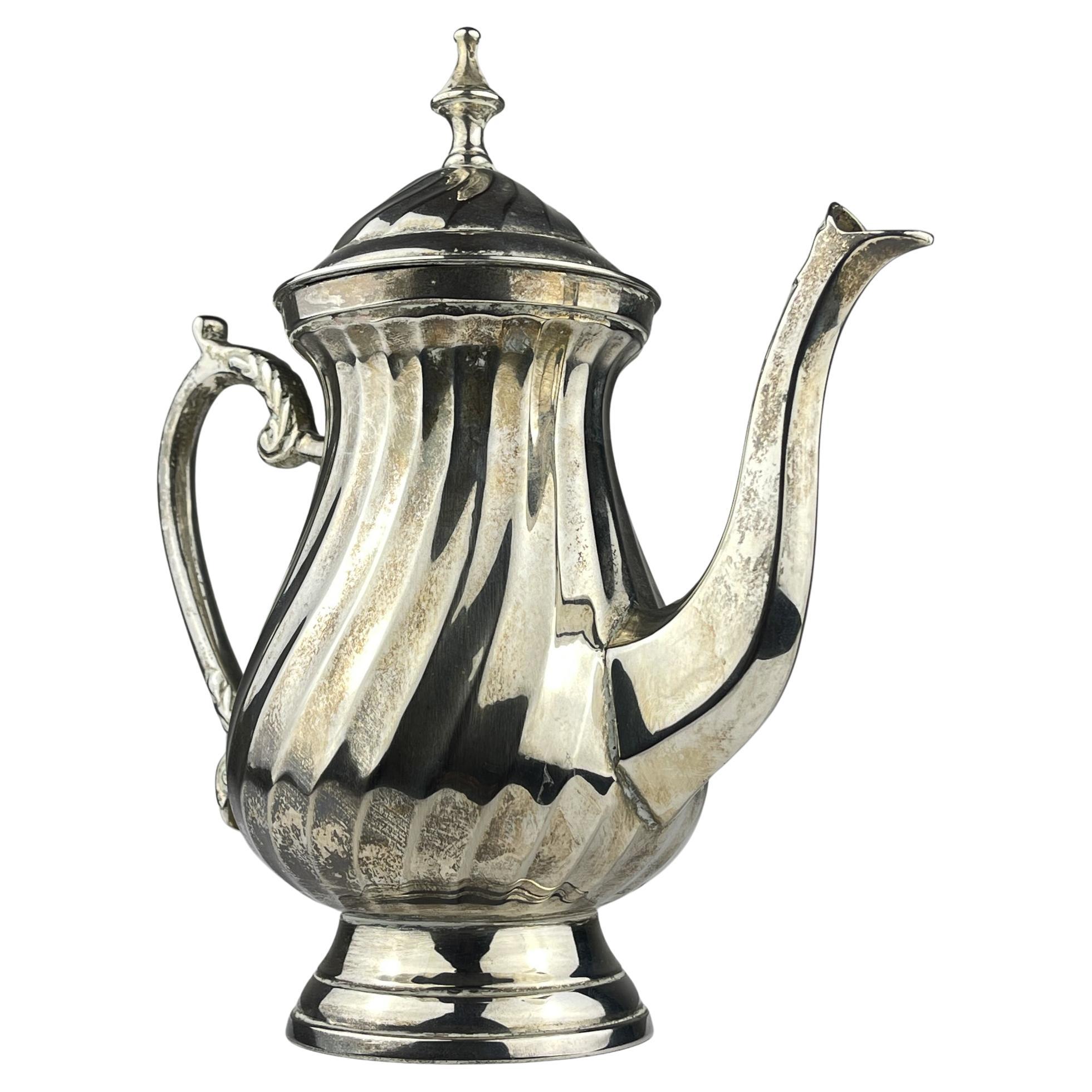 Vintage silver plated coffee pot by Royal Sheffield, England, 1950s