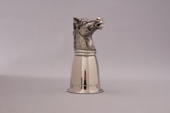 Vintage Silver Plated Cup with Horse Head from Gucci, 1970s
