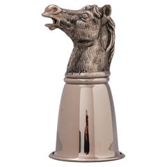 Vintage Silver Plated Cup with Horse Head from Gucci, 1970s