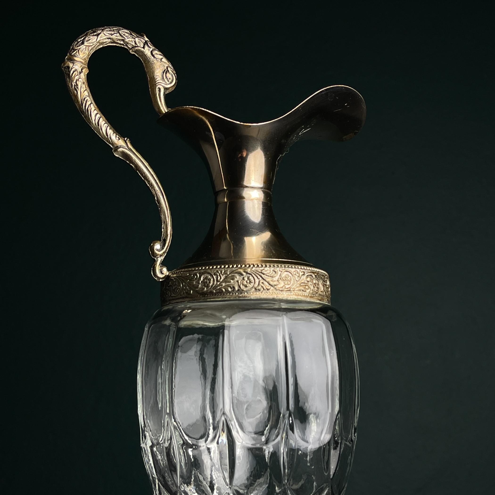 Vintage versilberte Karaffe Distillerie Buton Bologna, Italien, 1950er Jahre im Angebot 8
