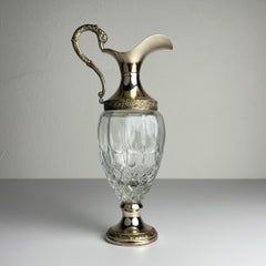 Vintage versilberte Karaffe Distillerie Buton Bologna, Italien, 1950er Jahre