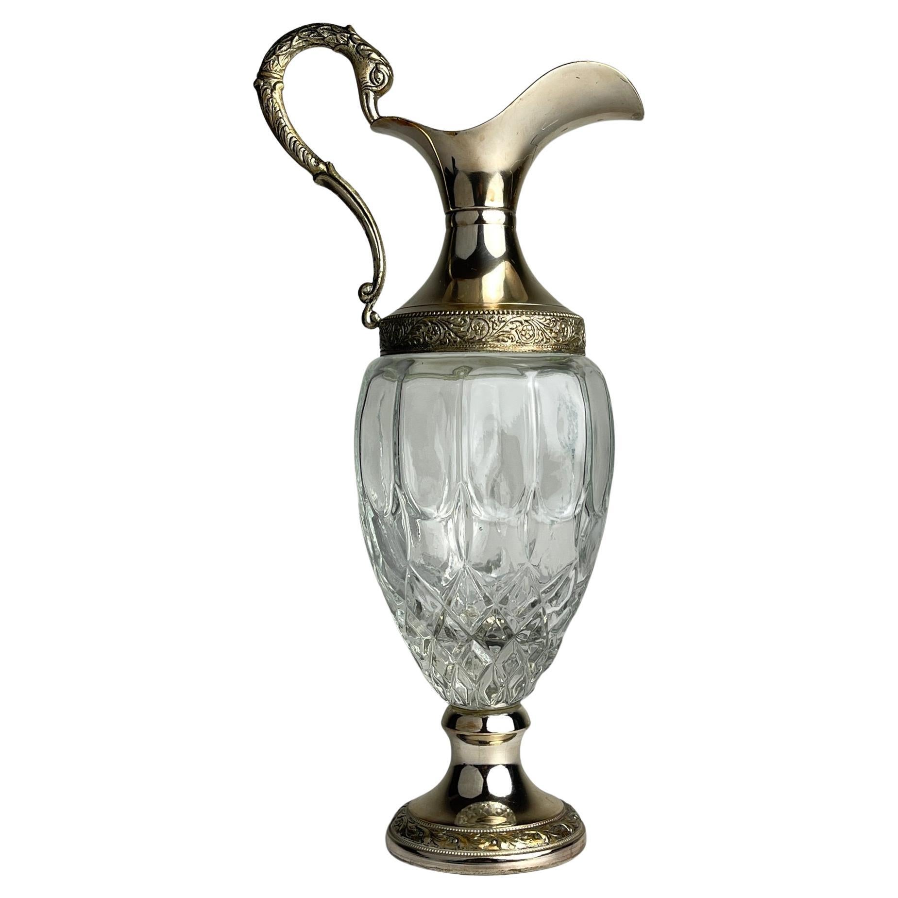 Vintage silver plated decanter Distillerie Buton Bologna, Italy, 1950s