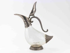 Vintage Silver Plated Duck Shaped Carafe by Silea, 1970s