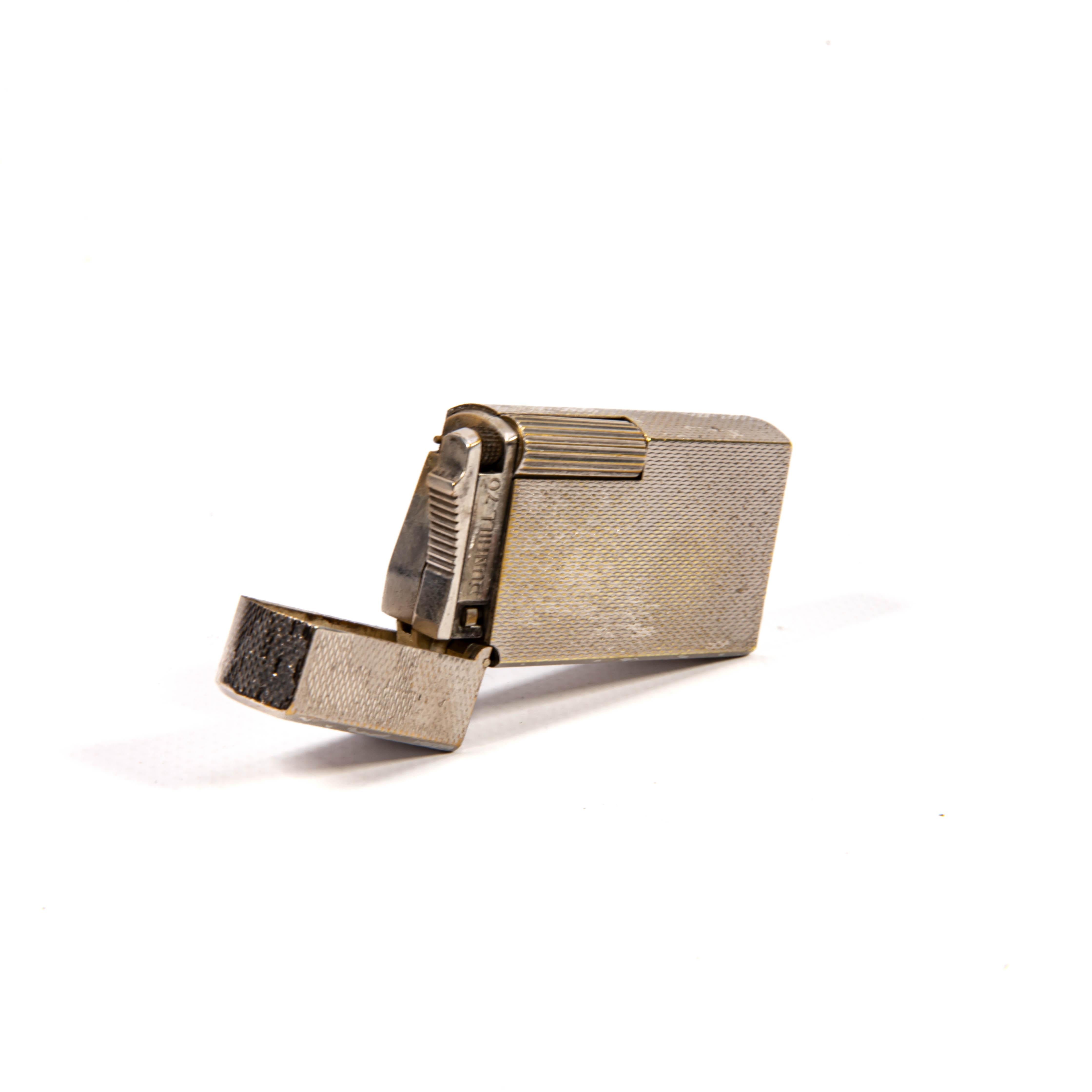 Vintage A Silver Plated Dunhill 70 Lighter 1970s en vente 4