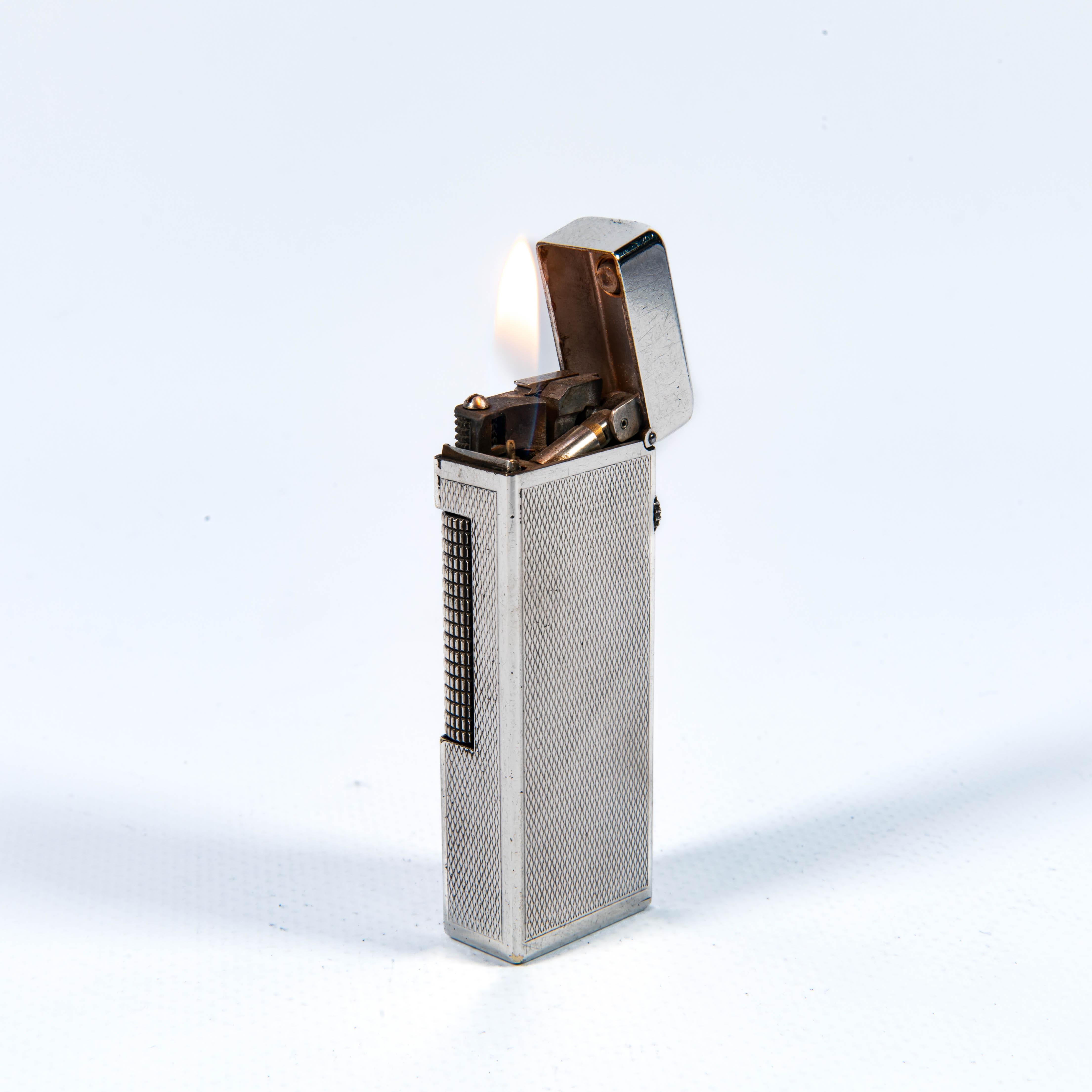 A. Silver placcato d'argento Dunhill Rollagas Accendino 1967 in vendita 3