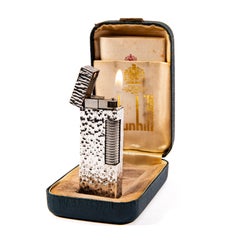 Vintage Silver Plated DUNHILL Rollagas Lighter Bark in Box 1970s