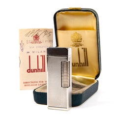 Vintage Silver Plated Dunhill Rollagas Lighter Barley in Box 1965