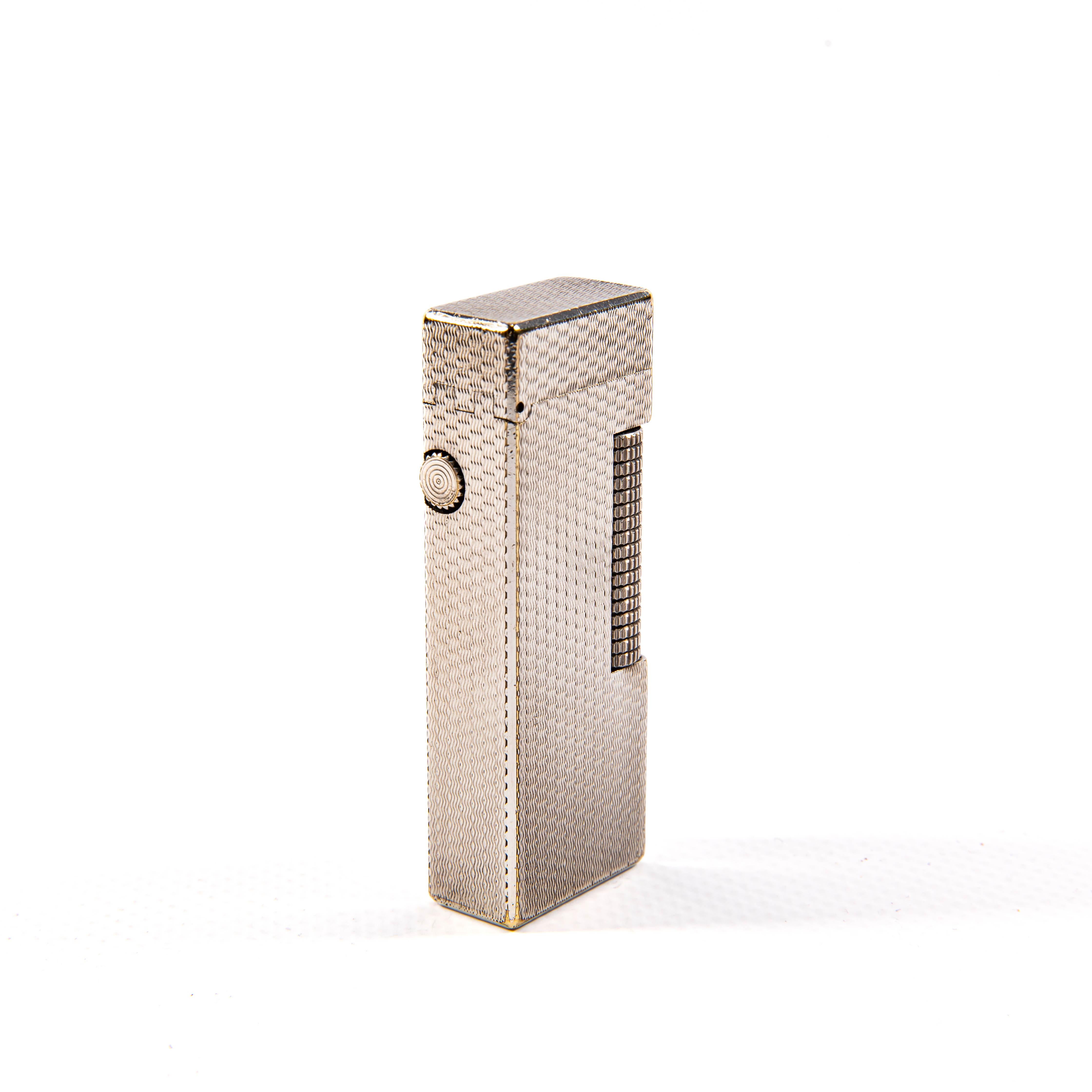 Cestino per accendini DUNHILL Rollagas placcato in argento vintage anni '60 in vendita 1