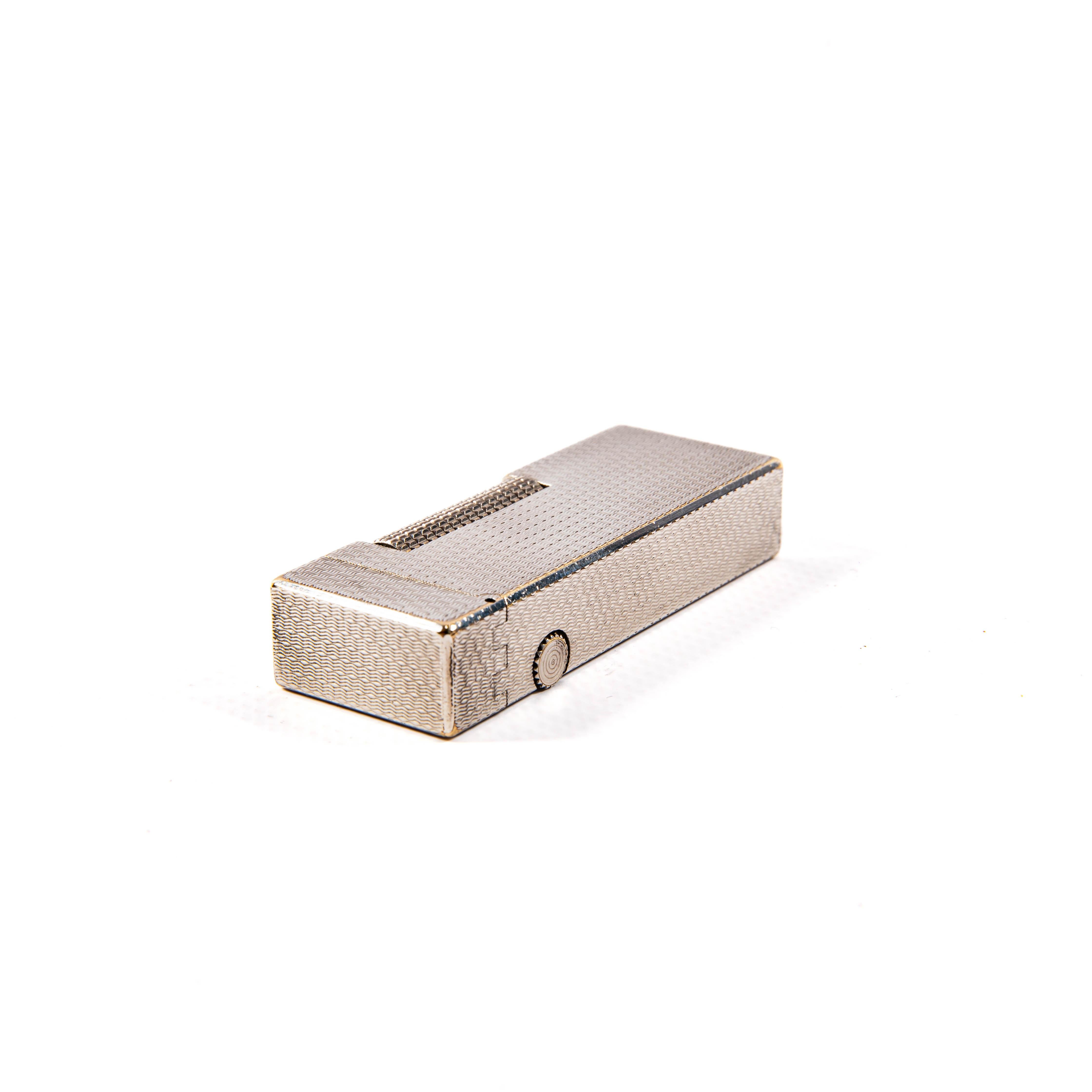 Cestino per accendini DUNHILL Rollagas placcato in argento vintage anni '60 in vendita 4