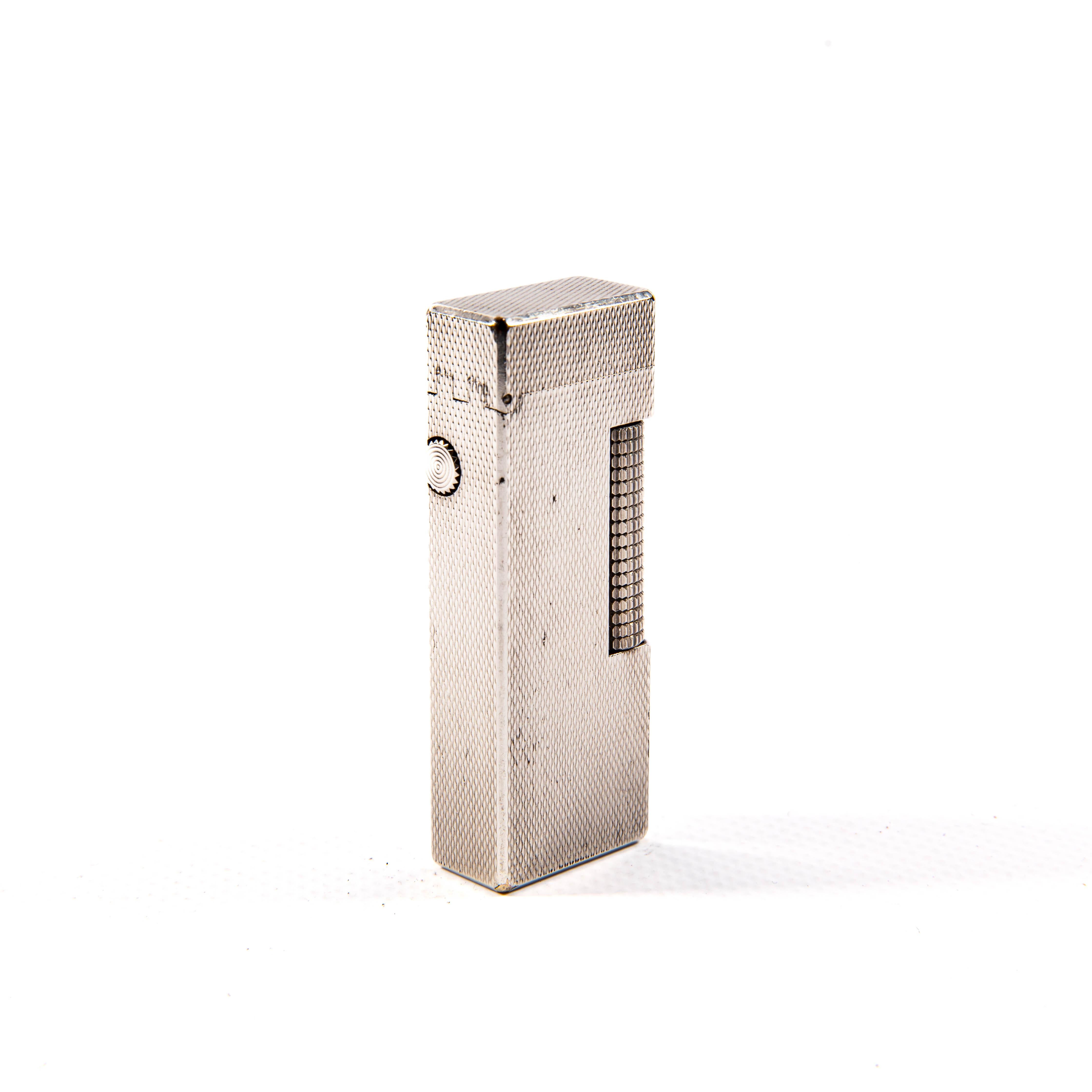 Vintage Silver Plated Dunhill Rollagas Lighter Fine Barley 1970s 1
